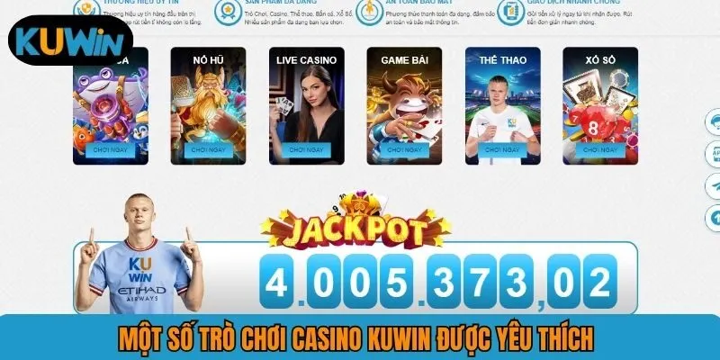 Một số trò chơi casino KUWIN được yêu thích